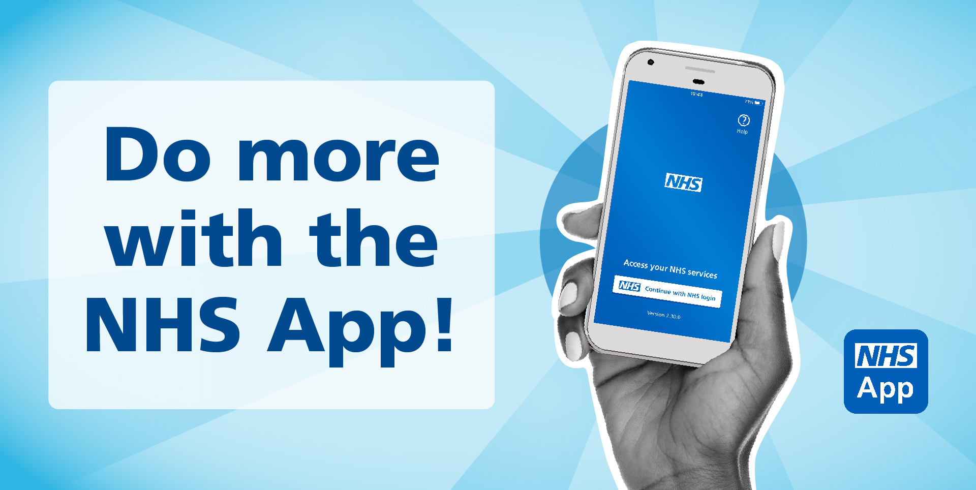 do more with the nhs app text on an image of a mobile phone