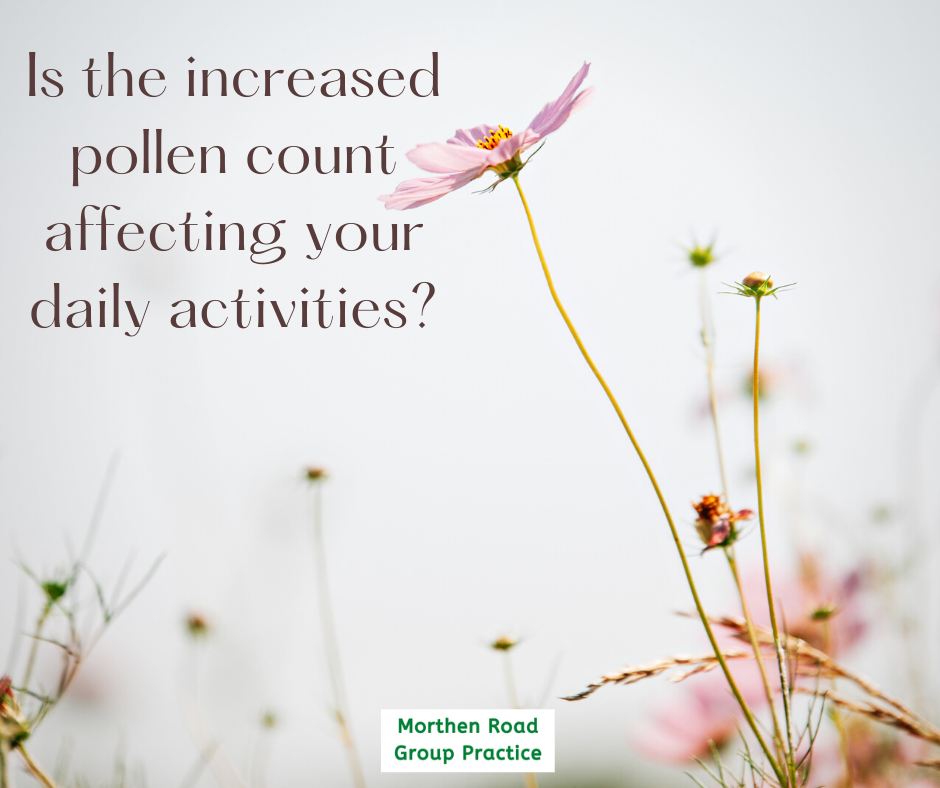 is the increased pollen count affecting your daily activities?